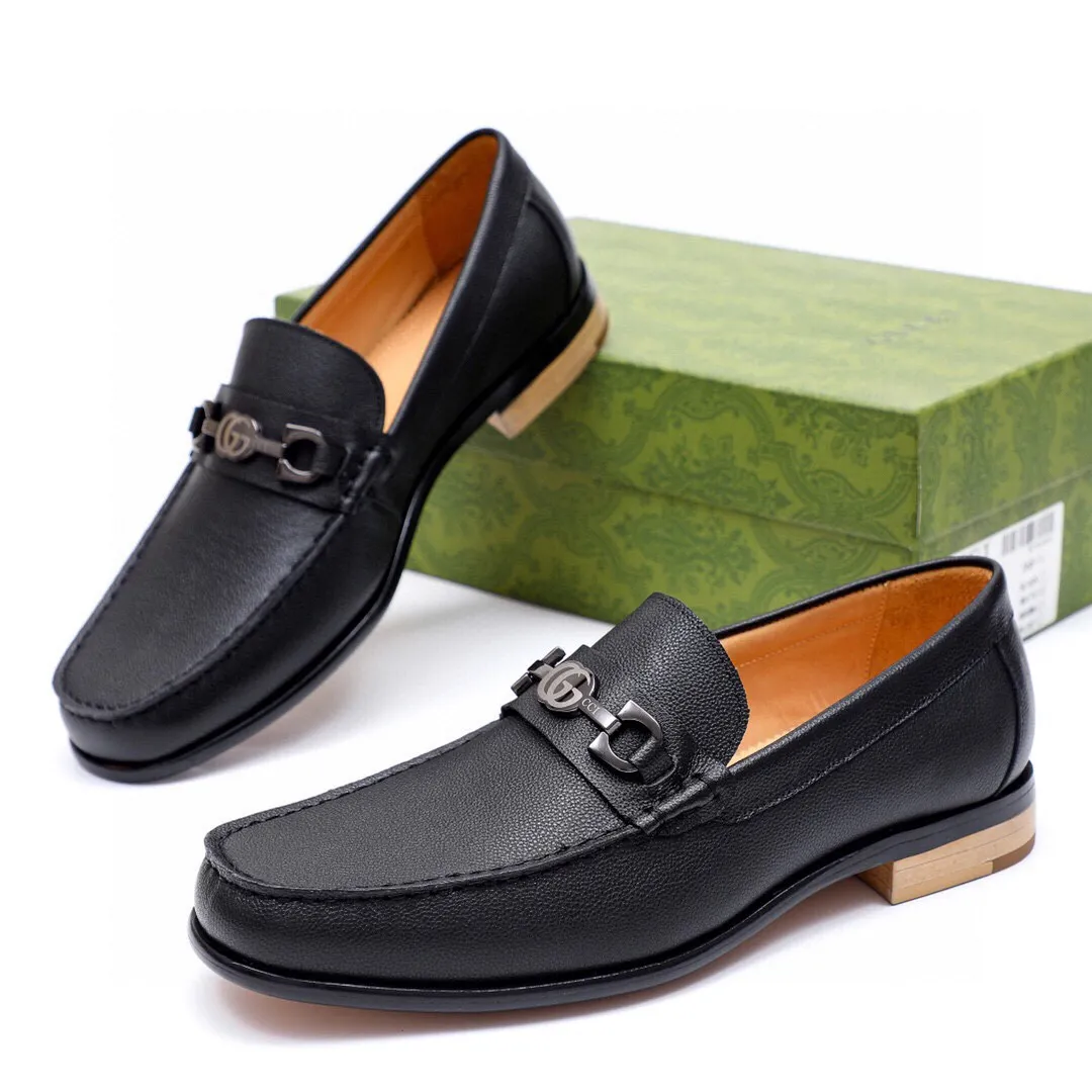 Men's shoes 💰500 💐Gucci GUCCI official website men's business formal leather shoes updated 💥Hong Kong counters synchronized new styles 💥completely one-to-one replica shipments 👍Except for zero difference in counter quality, they are all made of imported first-layer pebbled calfskin uppers with original hardware buckles ➕water-dyed cow 🐂 leather lining, original combination outsole, matching code 38-44 (45🉑️customized)